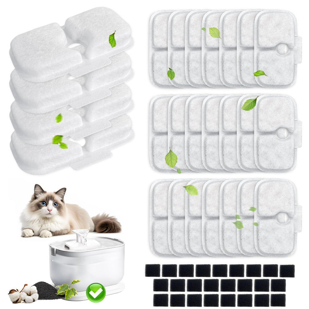 BUAEL cat fountain filter 25-pack box for easy replacement and cleaner water.