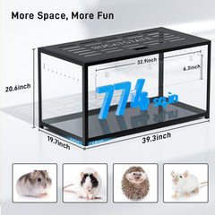BUCATSTATE hamster cage top access showing roof vent for airflow