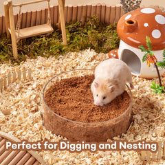 BUCATSTATE cardboard hamster house included as a cozy hideout and chew toy.