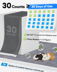 BUCATSTATE 18x24-inch liner provides full coverage for standard cages.