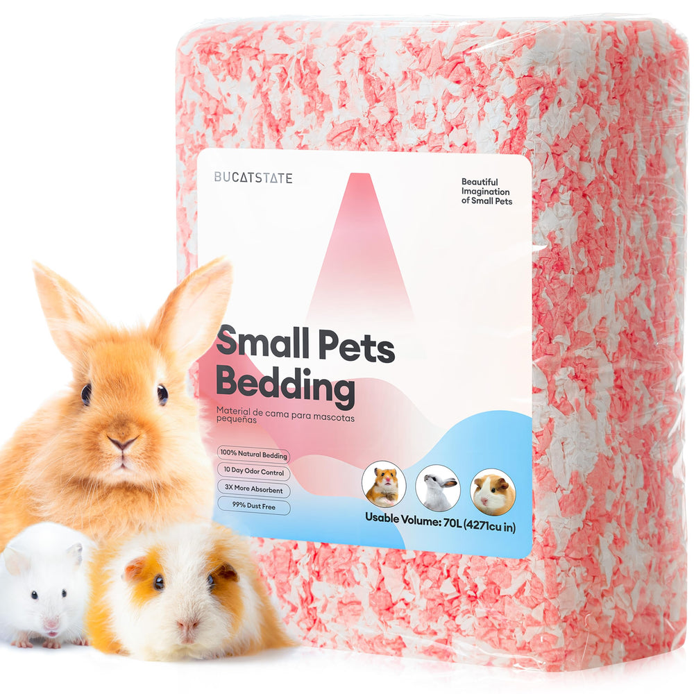 BUCATSTATE hamster bedding with compact packaging for easy storage and expansion.