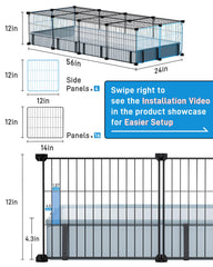 BUCATSTATE top cover safety prevents escapes and enhances containment for small pets.