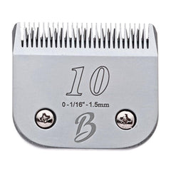 Bucchelli detachable A Series 10 blade close-up for precise pet grooming.