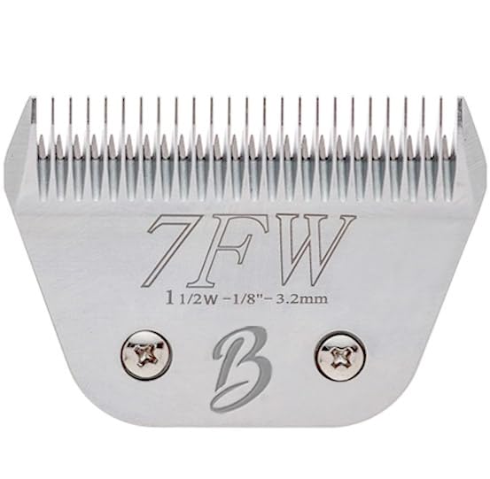 Bucchelli 7FW blade close-up with full teeth for precise grooming.