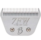 Bucchelli 7FW blade close-up with full teeth for precise grooming.