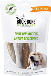 Buck Bone Organics elk antler chew – large slice for long-lasting dental gnawing