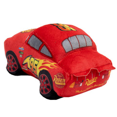 Buckle-Down Lightning McQueen dog toy plush with durable non-abrasive felt.