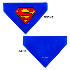 Vivid blue, red, and yellow Superman shield design highlights iconic branding.