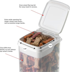 Buddeez compact stackable design fits in pantry shelves or cabinet doors.