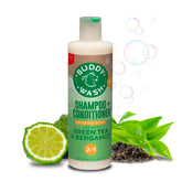Buddy Grooming Wash bottle front view highlighting branding and easy at-home baths
