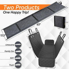 Buddy Ramp waterproof 57-inch back seat cover protects seats from mud