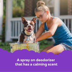 Buddy Splash Spritzer spray-on formula deodorizes and refreshes coats between baths.