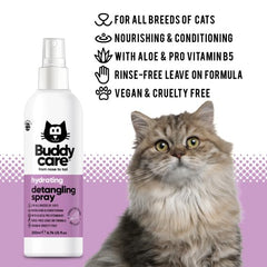 Buddycare detangling spray easy application for even distribution