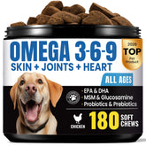 BuddyCheer omega3 for dogs in salmon oil bottle promoting healthy skin