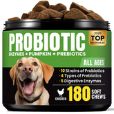BuddyCheer Probiotics for Dogs bottle front showcases digestive support for daily use.