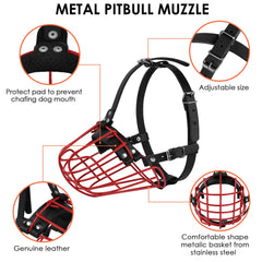 Budkas pitbull muzzle leather color options black for style and function.