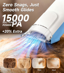 Buenkee dog grooming kit 2L dustbin shown during a grooming session