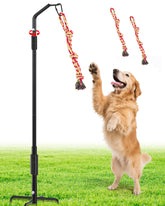 BUFOR 360 rotation tether pole enables effortless solo dog play in the yard