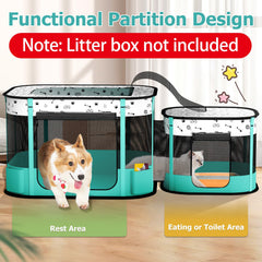 Bufor portable cat playpen demonstrates quick setup for busy homes.