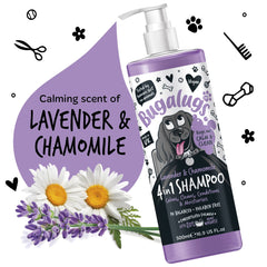 Bugalugs 4-in-1 dog shampoo creates a rich foamy lather.