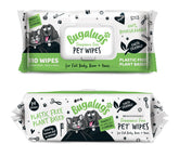 BUGALUGS dog wipes with resealable lid for easy, water-free full-body cleaning.