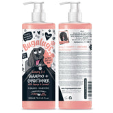 BUGALUGS Papaya & Coconut shampoo bottle with 2-in-1 formula for easy grooming.