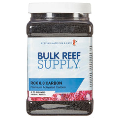 Bulk Reef Supply ROX 0.8 carbon pellets close-up highlighting adsorption surface
