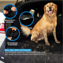 Bulldogology cargo liner with mesh window provides ventilation during trips