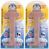 Bullibone indestructible nylon bone close-up with peanut butter flavor for tough chewers.