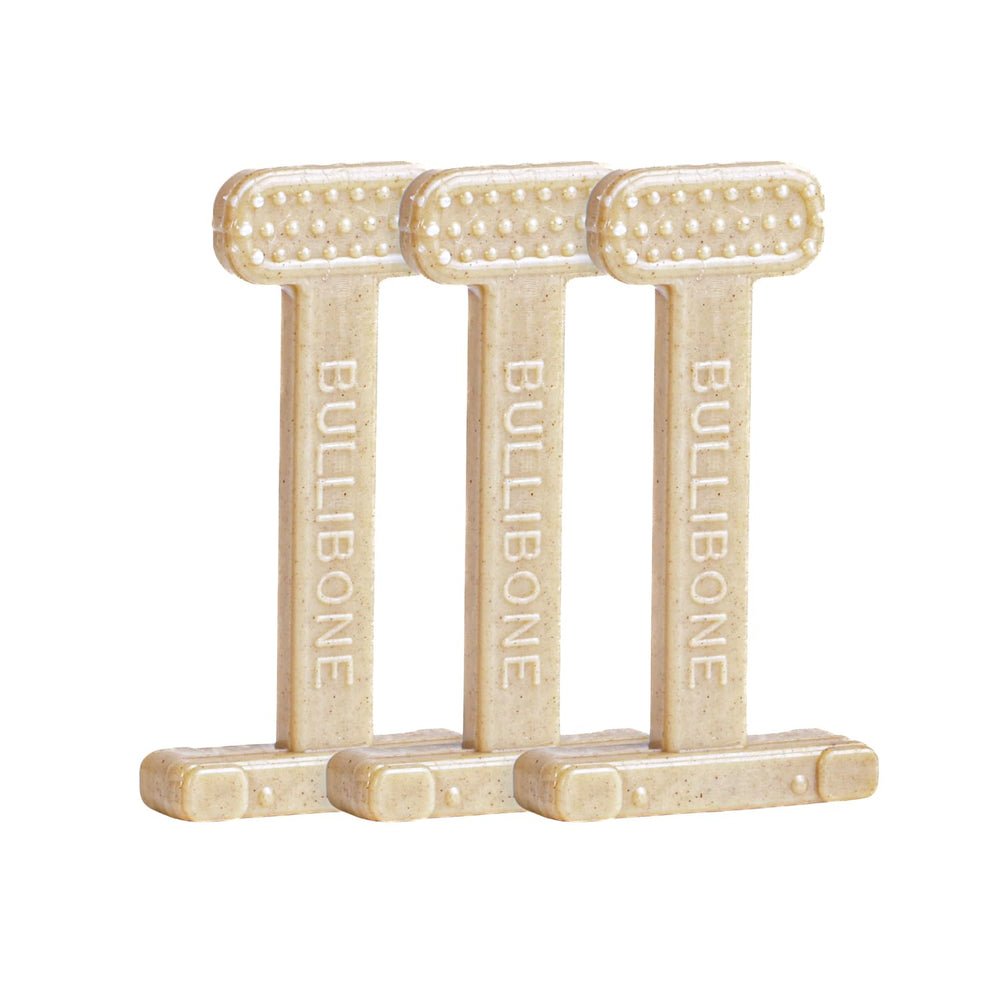 Bullibone nylon dog chew toy with durable design for aggressive chewers, great for daily chewing.