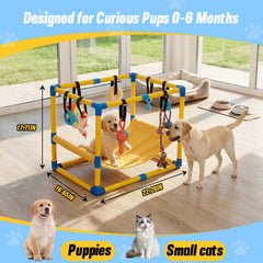 Bullro Puppy Play Gym compact size fits tight apartment corners