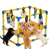 Bullro Puppy Play Gym overview showing indoor enrichment for curious puppies