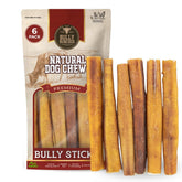 Bully Bunches 6-inch jumbo bully sticks for medium and large dogs promoting long-lasting chewing