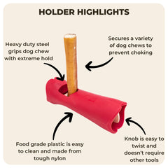 Bully Bunches Mega Hold fits standard bully sticks and long chews.