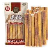 Bully Bunches Premium 6inch odor-free bully stick for small dogs, long-lasting chew.