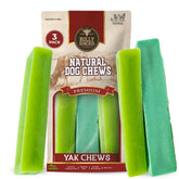 Bully Bunches yak chew mint pack front showcases a long-lasting treat for dogs.
