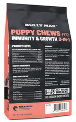 Bully Max Puppy Chews tasty flavor encourages daily feeding.
