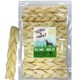 BULLYSTICKS & MORE Beef Cheek Braids 6-inch pack for long-lasting chewing.
