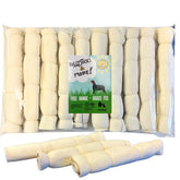 BULLYSTICKS AND MORE Beef Cheek Rolls long dog chew with beef flavor for dogs.