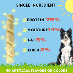Dog enjoys BULLYSTICKS & MORE beef cheek spring during training.