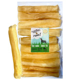 Bullysticks & More beef collagen rolls 6in in bag, premium chew for dogs.