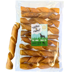 BULLYSTICKS & MORE beef collagen springs 6inch pack for dogs supports durable chewing sessions.