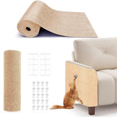 BumaiGo cat scratching mat in beige covering large sofa areas and protecting furniture