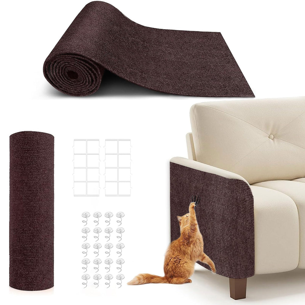 BumaiGo cat scratching mat with full-sheet coverage protecting sofas