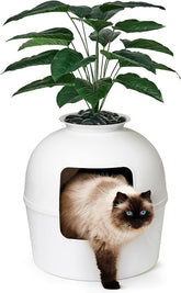Bundle & Bliss Secret Litter Box hidden enclosure blends with decor while concealing the litter area.