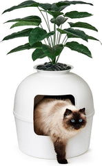 Bundle & Bliss Secret Litter Box hidden enclosure blends with decor while concealing the litter area.