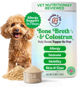 Bundle x Joy beef bone broth powder jar front view for dogs, supports digestion.
