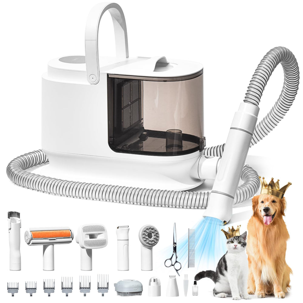 Bunfly 16-in-1 grooming tools for versatile pet fur removal on furniture.