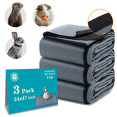 Bunlitent Washable Guinea Pig Cage Liner in Midwest cage, three-pack for easy rotation