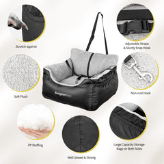BurgeonNest plush lining inside dog car seat for cozy comfort